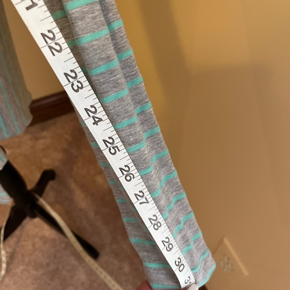 LADIES LONG JACKET GREEN/GREY STRIPES SIZE XL MADE IN THE 🇺🇸 USA - Picture 11 of 13